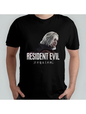Pixxa Resident Evil 9 Requiem Unisex %100 Pamuklu Bisiklet Yaka T-Shirt