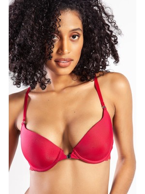 Golshan Githa Foam Cup Push Up Bra,şarap Renk Straplez Konforlu ve Şık Sütyen