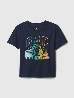 Gap Erkek Bebek Lacivert Mix And Match Grafikli T-Shirt