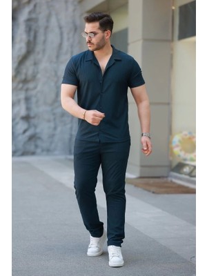 Defy Moda Erkek Ottoman Kumaş Pantolon Gömlek Takım