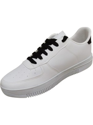 Erkek Beyaz Siyah Spor Ayakkabı