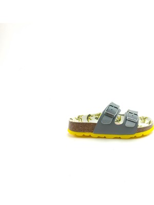 Superfit Ortopedik Çocuk Terlik Çift Bantlı F 800111-2120 Dinazor GRAU / MEHRFARBIG