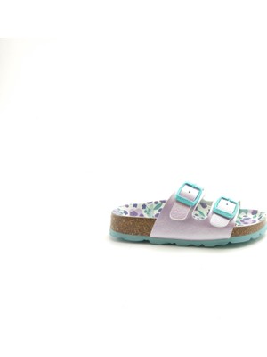 Superfit Ortopedik Çocuk Terlik Çift Bantlı P 800111-8520 Lila Çiçekli