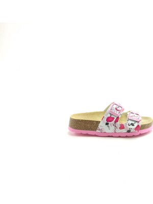 Superfit Ortopedik Çocuk Terlik Çift Bantlı P 800111-1130 Pembe Flamingo WEIB / PINK
