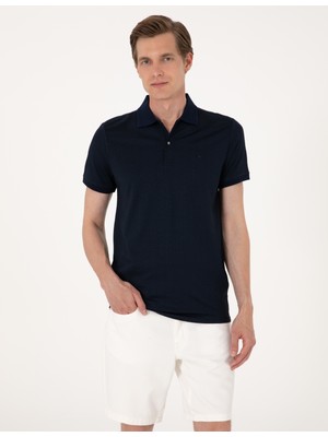 Pierre Cardin Erkek Lacivert Slim Fit Tişört 50306859-VR033