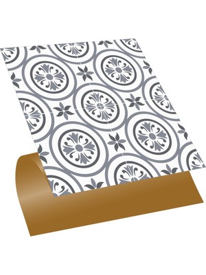 Kendinden Yapışkanlı Mutfak Kaplama Geometrik 030 Desenli Pvc Karo 30X30 cm (33 Adet) 3m2