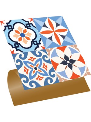 Kendinden Yapışkanlı Tezgah Arası Kaplama Meksika 010 Karma Desenli Pvc Karo 30X30 cm (33 Adet) 3m2