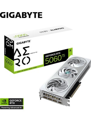 Gıgabyte Geforce Rtx 5060 Ti Aero Oc 16G Gddr7 16GB 128BIT Dlss 4 GV-N506TAERO OC-16GD Nvıdıa Ekran Kartı