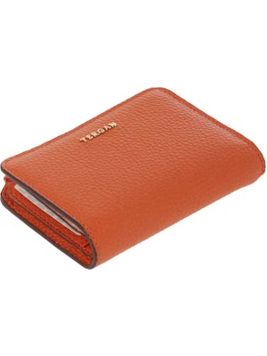 Tergan  Turuncu Hakiki Deri Kadın Cüzdan - S1CB00005812-J35