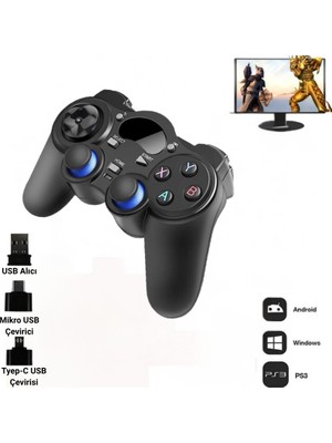 2.4ghz Kablosuz Gamepad Android Telefon Pc Tv Box Ps3 Uyumlu Oyun Kolu