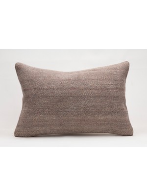 El Yapımı Kilimden Yapılmış Vintage Kırlent Kılıfı, Yün, 40X60 cm