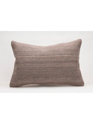 El Yapımı Kilimden Yapılmış Vintage Kırlent Kılıfı, Yün, 40X60 cm