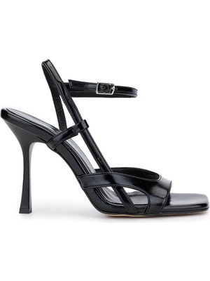 Tamer Tanca Kadın Vegan Siyah Topuklu Ayakkabı 828 8495 Bn Ayk Y25 Sıyah