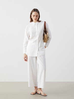 Lc Waikiki Yeni Sezon Beli Lastikli Genis Paca Kadin Pantolon - S5G514Z8