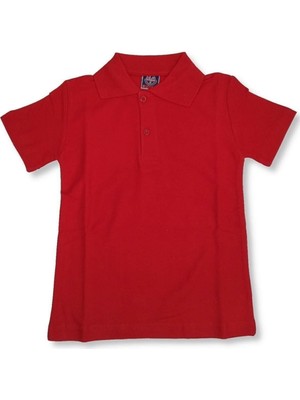 Unisex Çocuk Polo Yaka Kısa Kol Okul T-Shirt