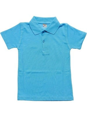 Unisex Çocuk Polo Yaka Kısa Kol Okul T-Shirt