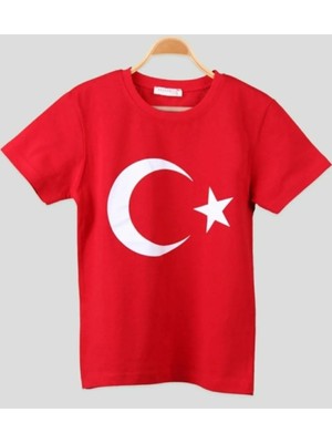 23 Nisan Özel Türk Bayrağı Baskılı T-Shirt