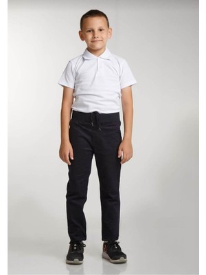 Beli Ribanalı Tam Lastikli Kanvas Kumaş Okul Pantolon