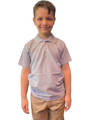 Unısex Çocuk Polo Yaka Kısa Kol Okul T-Shirt