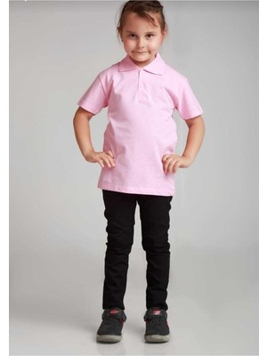 Unisex Polo Yaka Kısa Kol Okul T-Shırt