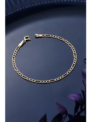 14 Ayar Altın Figaro Zincir Bileklik