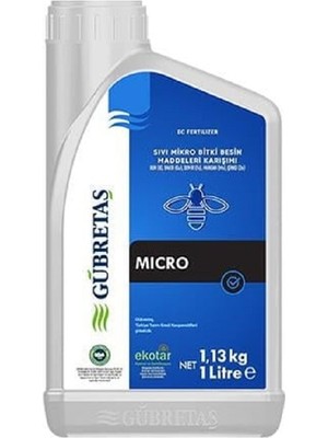 Gübretaş Micro Sıvı Yaprak Gübresi 1 Lt Orijinal Kutu