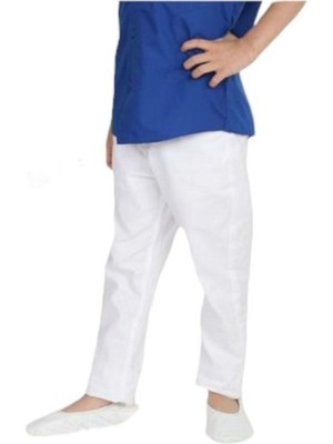 Dıgıl Kids Çocuk Unisex 23 Nisan Gabardin Pantolon 5 Yaş Düz Desenli Günlük Kullanım İçin Beyaz