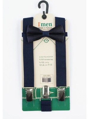 Ufak Adam Erkek Çocuk 29 Ekim 23 Nisan Gösteri Papyon Askı Takımı Pyn Düz Desenli Saten Kumaş