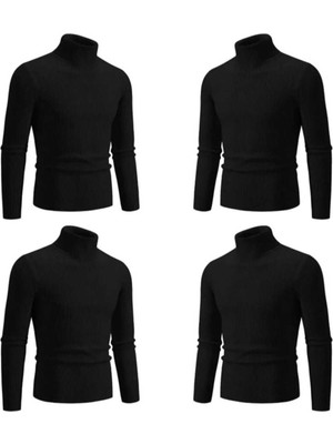 Unisex 4 Lü Kombin Balıkçı Yaka Kazak