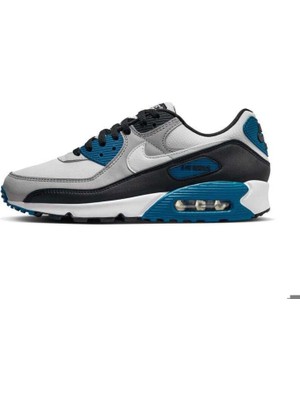 Nike Air Max 90 Erkek Sneaker Ayakkabı  FB9658-002 (Yarım Numara Büyük Almanızı Öneririz) Gri-Siyah-Mavi - 45