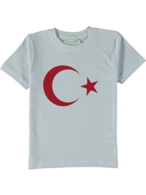 Cidems Unisex Çocuk Atatürk Baskılı T-Shirt Kısa Kol Pamuklu Regular Kesim Türkiye Menşeli