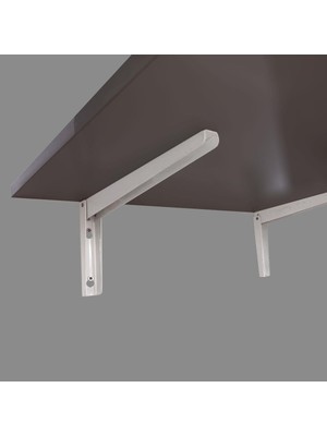 Duvara Monte Katlanır Mdf Masa 60 x 45 cm Demir Ayaklı Katlanır Sehpa TLPM02M