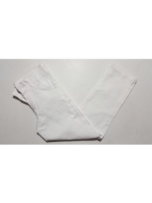 Dıgıl Kids Erkek Çocuk Beyaz Keten Pantolon Günlük Kullanım İçin Rahat Tasarım