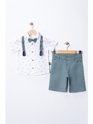 Erkek Bebek&çocuk Yazlık Salopet Takım Elbise 4'lü Set