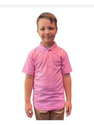 Unısex Çocuk Polo Yaka Kısa Kol Okul T-Shirt