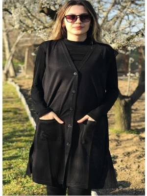 Kadın Uzun Penye Anne Yelek