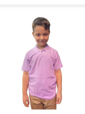 Unısex Çocuk Polo Yaka Kısa Kol Okul T-Shirt