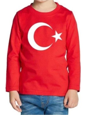 Unisex Kırmızı Ay Yıldızlı Body