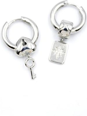 Kilit Küpe - Gümüş