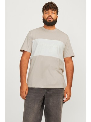 Jack & Jones Plus Jjelegacy Logolu Pamuklu Oversize Fit Büyük Beden T Shirt Erkek T Shirt 12263985