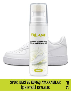 Exland Beyaz Ayakkabı Boyası – Deri, Spor, Kumaş Ayakkabı ve Sneaker Yenileme – Ayakkabı Beyazlatıcı Boya