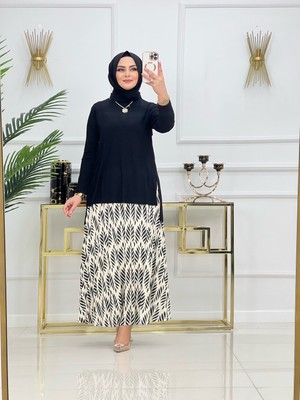 Yaprak Desen Sandy Etekli Takım