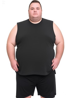 Sngl Erkek Büyük Beden Oversize Sıfır Kollu T-Shirt 3xl 4xl 5xl 6xl 7xl 8xl 9xl