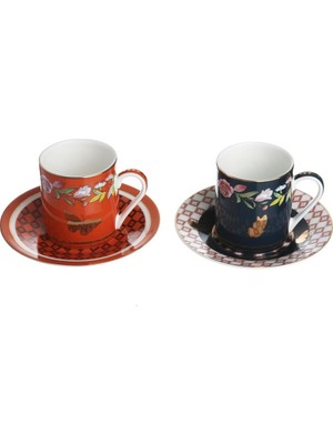 Lucky Art Evelyn Bone 2li Kahve Fıncanı Setı