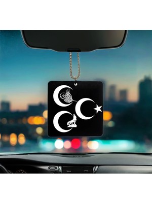 Osmanlı Üç Hilal Desenli Pleksi Dikiz Ayna Süsü