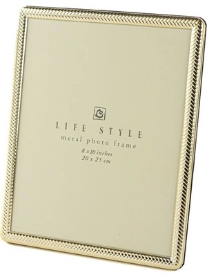 Gold Metal Çereve 20X25CM Dekoratif Hediyelik Life Style Photo 1 Adet