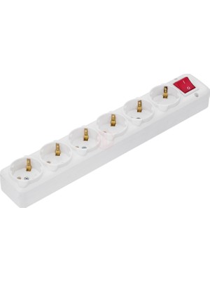 Piramit 6'lı Anahtarlı Grup Priz