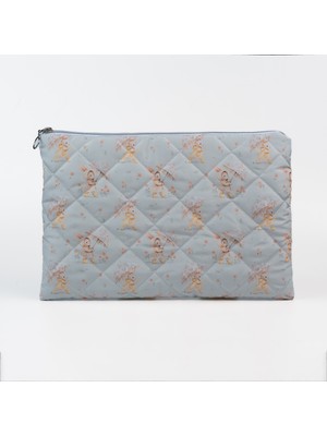 Baby Kangaroo Tavşan Desenli  Kapitoneli Bilgisayar Çantası,  13-14-15 İnç Laptop Kılıfı –  Suya Dayanıklı Kapitoneli Laptop Kılıfı,  Hafif ve Şık El Çantası Tipi Bilgisayar Kılıfı,