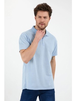Burlu Polo Yaka Yazlık Erkek T-Shirt