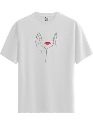 Color Luxe Silent Touch - %100 Pamuklu Kadın Beyaz Tişört - Premium Quality